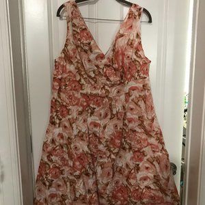 Lands End size 18 all cotton sundress with faux wrap front.